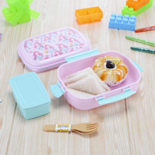 Image of Nayasa On The Go DLX Small Lunch Box, Leakproof, Durable - Perfect for School Kids,Pink
