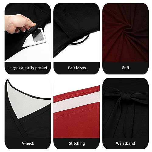 Image of Runwind Plus Size Dress for Women - 3 /4 Sleeve V Neck Maxi Dresses for Women (XL-6XL)