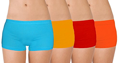 Image of Selfcare Women Soft Cotton Sinker Mid Waist Boyshorts Panties with Concealed Elastic Panel Pack of 3