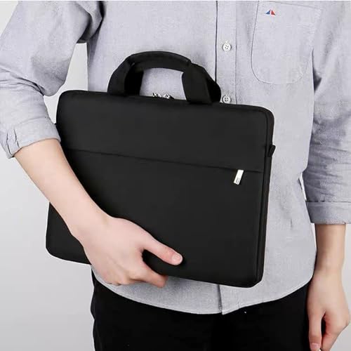 Image of Dynotrek Tonner Black 11.6 inch Tablet Messenger Sleeve Laptop Case Cover with Detachable Shoulder Strap Dust-proof Sling Side Hand Bag for Men Women | Detachable Shoulder Strap