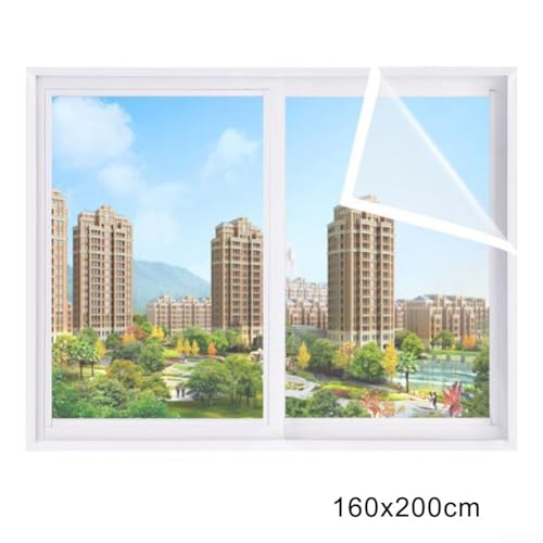 Kit d isolation de fenetre thermique coupe vent film isolant renforce double ligne 160x200cm - 2