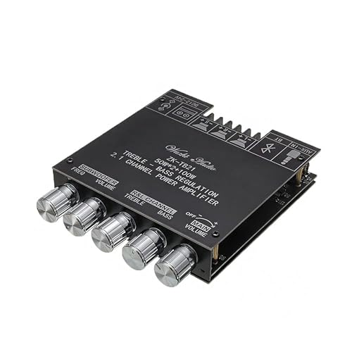 ZK-TB21 TPA3116D2 - Scheda di amplificazione per subwoofer Bluetooth 5.0 50 WX2 (canale R e L) + 100 W 2.1 canali di alimentazione audio stereo a basso amplificatore