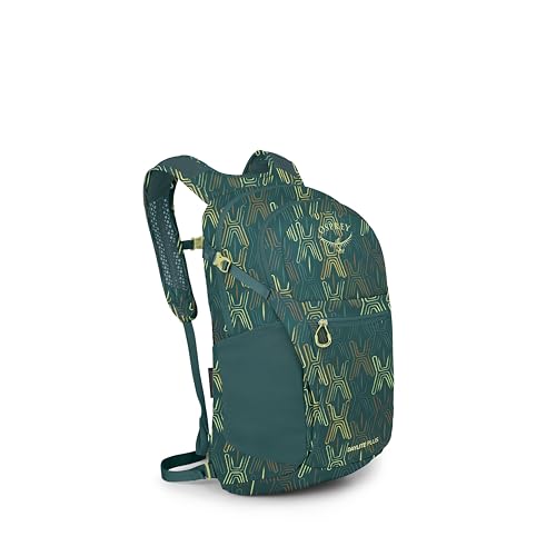 Osprey Daylite Plus Commuter Backpack - Everyday Pack with Laptop Sleeve, Bottle Pockets, and Extra Storage, Fuzzy Window Print/Torrent Blue
