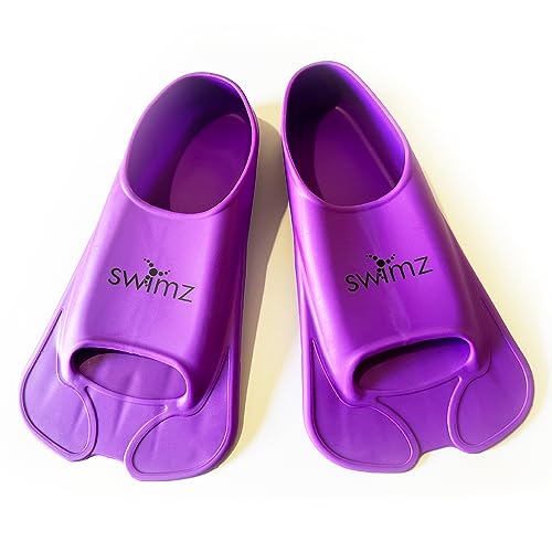 Swimz Missile - Aletas de entrenamiento de natación de hoja corta, color morado (M (UK 6.5 - 7.5) Euro 40/42)