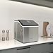 Newair Silver Countertop Ice Maker Machine, Compact Automatic Ice Maker, Cubes Ready in Under 15 Minutes, Portable Ice Cube Maker, Perfect for Home/Kitchen/Office/Bar