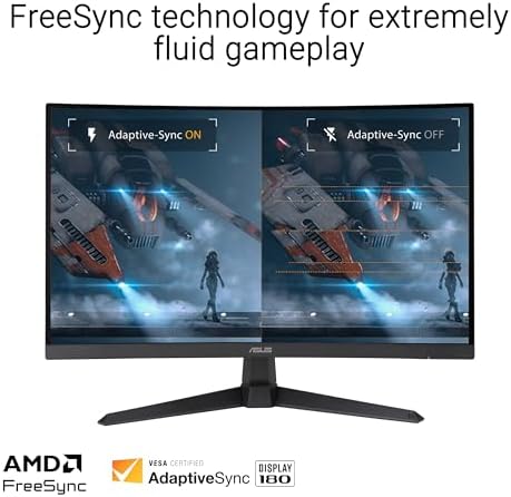 Asus TUF Gaming VG27VQ3B 27" 1ms 180Hz FreeSync Adaptive Sync Curved VA FHD Gaming (Oyuncu) Monitör - Görsel 4