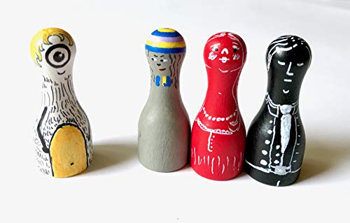 Spieltz 52399: 10 Riesen Spielfiguren für XXL Brettspiele: Halmakegel groß aus Holz, 25/60 mm, Form: Flaschenkegel, 10… – Bild 3