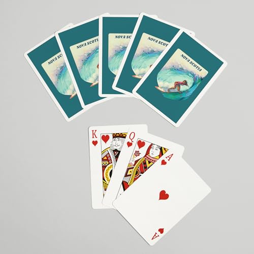 Baraja Nova Scotia Vitamin Sea de 52 cartas tamaño póker miniatura 7