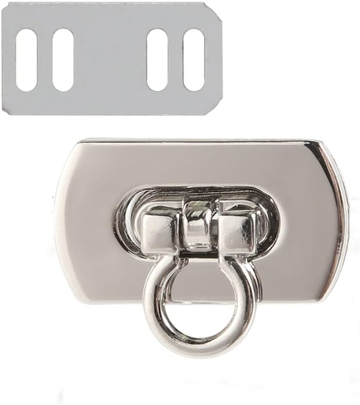 Oval Metal Clasp Turn Lock Lock Handbag Bag Purse Hardware fold Stuck Accessories(D)