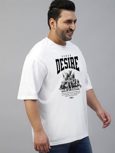 Image of Veirdo Men's Pure Cotton Half Sleeve Plus Size Printed T-Shirts, Stylish, Comfortable & Durable Cotton Tees | Sizes: S to 2XL