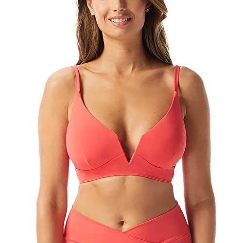 COCO REEF Astra Bra Sized Bikini Top — Criss Cross Back, Molded V-Wire Cups C, D, DD