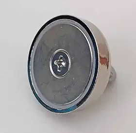 Fácil Negócio Importadora - Imã De Neodímio Para Pesca Magnética Redondo Prata 60mm Diâmetro 110 Kg De Tração