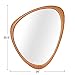 HOMECOOKIN Irregular Mirror Wall Decor, Wood Wall Mirrors Decorative for Living Room, Bedroom, Bathroom, Entryway, Wall Mounted Aesthetic Mirrors, 20