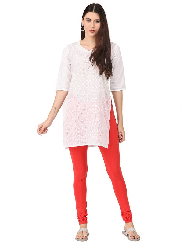 Image of Robinbosky Cotton Churidhar Leggings for Women - Stylish, Stretchable & Flattering Fit for All-Day Comfort
