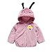 Jimmackey- Unisex Neonato Ragazzi Inverno Cappotto Fumetto Scarabeo Applique con Cappuccio Caldo Giacca Bambino Peluche Mantello Capispalla