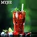 MYJIE 100 Pcs Clear Boba Straws Smoothie Straws,Individually Wrapped Disposable Plastic Jumbo Large Wide-mouthed Milkshake Drinking Straws(0.43