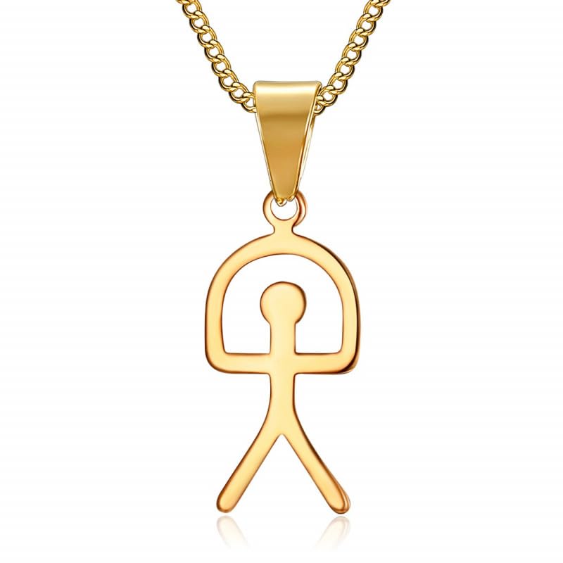 BOBIJOO Jewelry - Pendentif Indalo Homme Femme Chance Espagnol Gipsy Acier Or Doré Plaqué Chaîne