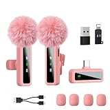 [Micro sans fil à conseils] 2 microphones cravate sans fil, 1 récepteur de micro, 1 câble de charge USB C, 1 adaptateur Lightning, 1 manuel d'utilisation du microphone, 1 adaptateur USB-A, 2 boules de cheveux coupe-vent, 2 têtes éponge. Veuillez lire le manuel d'utilisation et charger le micro cravate sans fil avant de l'utiliser pour la première fois. Si vous avez des questions sur notre microphone, n'hésitez pas à nous contacter