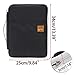 BTSKY Multi-Functional A4 Document Bags Portfolio Organizer-Waterproof Travel Pouch Zippered Case for Pads, Notebooks, Pens, Documents(Black)
