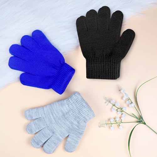 Image of ONESING 50 Pairs Kids Gloves - Soft Knitted Children Gloves Bulk for Girls & Boys | Stretchy Gloves for Cold Weather