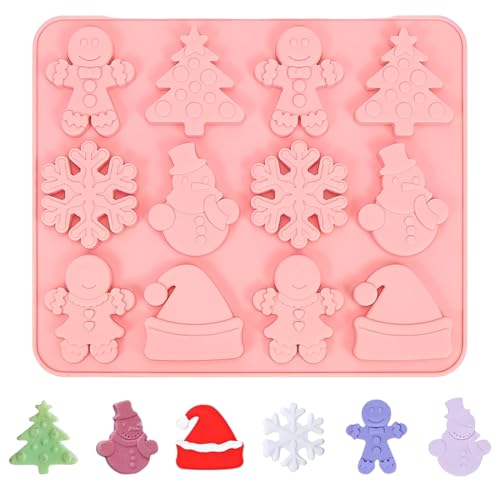 VONJUMA Stampi Di Natale Forme Biscotti Natale Natale Per Torta In Silicone 3D Per Pasta Pancake Muffin Cupcake Brownie Al Forno Dolcetto O Scherzetto Fai Da Te Festa Party