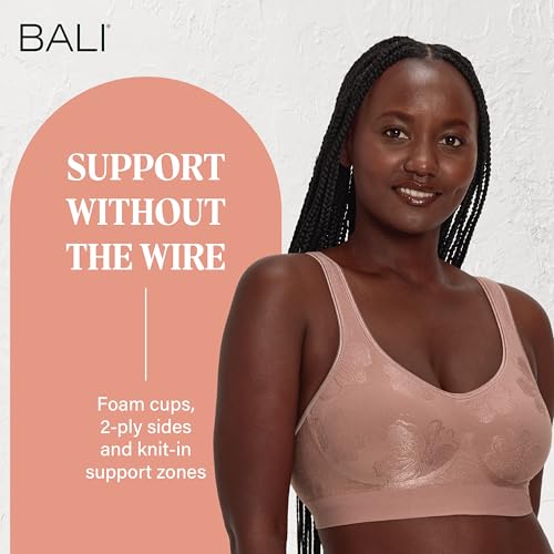 Image of Bali Women's Wireless Bras for Women - Comfort Revolution Wireless Bra - Adjustable & Supportive - Plus Size Women