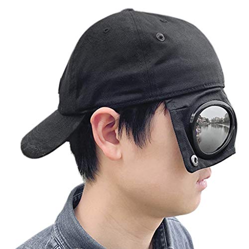 CUCUDAI Homens Mulheres Óculos de Novidade Óculos de Beisebol Boné 2 em 1 Design Harajuku Hip Hop Óc