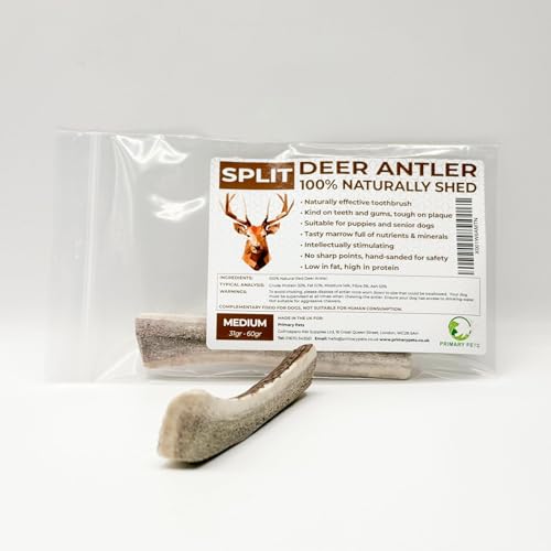 Primary Pets Premium Pet Supplies SPLIT Antlers for Dogs Size Medium, Naturally Shed, Sustainable - Image 2