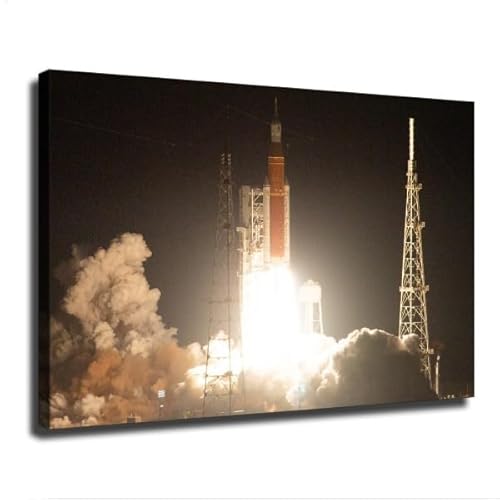 Artemis 1 Launch Canvas Posters Wall Art Home Living Room