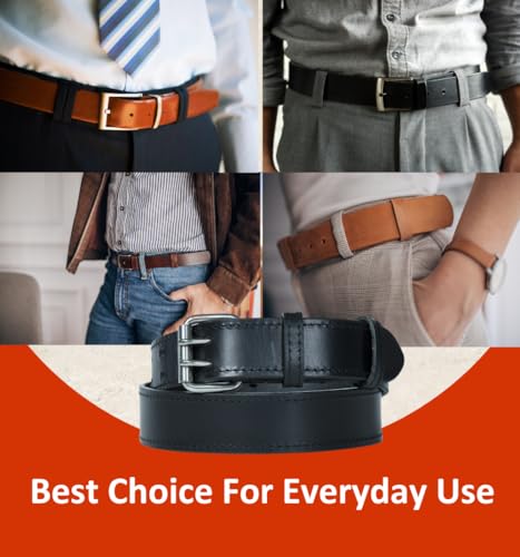 Full Grain Leather Double Prong Belt - 12-13 oz Heavy Duty Belt for Work, Concealed Carry, and Everyday Use4