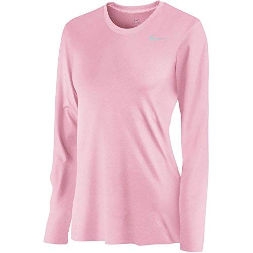 Nike Womens Dri-Fit Fitness Workout T-Shirt (Shy Pink, X-Large)