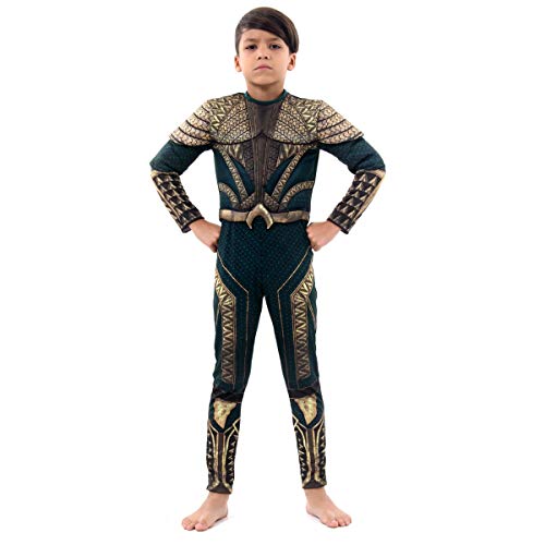 Aquaman Luxo com Musculatura Infantil Sulamericana Fantasias Verde P 3/4 Anos