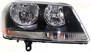 CarLights360: For 2008-2014 Dodge Avenger Headlight Assembly Passenger Side w/Bulbs Black Housing DOT Certified For CH2503194 | 5303744AD, 5303744AB, 5303744AC