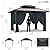 HOTEEL 10x12 Hardtop Gazebo Hot Tub Gazebo with Flame-Retardant Curtain Netting, Heavy Duty Pavilion with Galvanized Steel Double Roof, Aluminum Frame Outdoor Canopy for Patio and Party (Upgraded 3.0)