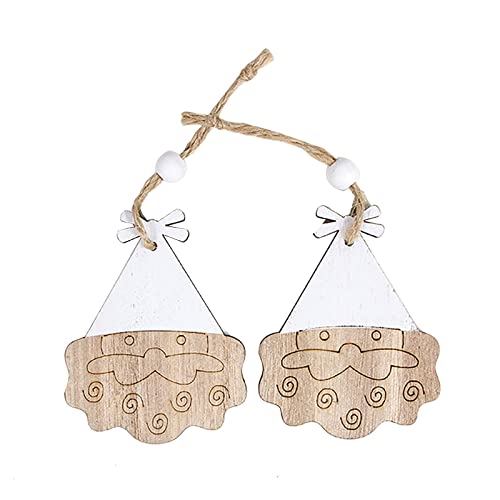 Christmas Decoration Christmas Decoration Pendant Wooden Christmas Tree Pendant 2 Sets Fireplace Winter Garland (TG-A-B, One Size)