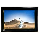 100% cotone quadro surrealista blu deserto - dipinto a mano