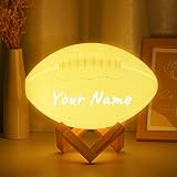 Olee Odee Customized Football Night Light, Football lamp Light for Kids Room with Remote Control 16 Colors Changing Sport Fan Room Decoration Graduation Gifts for Men Dad Boy Kids (Optional Size)