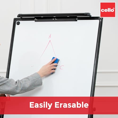 Cello Whitemate Whiteboard Markers | Set Of 4 Markers And 1 Duster | 4 Assorted Ink Colours | Bold Point Marker Pens With Easily Refillable And Erasable Ink | Writes Longer. (Image - 6)