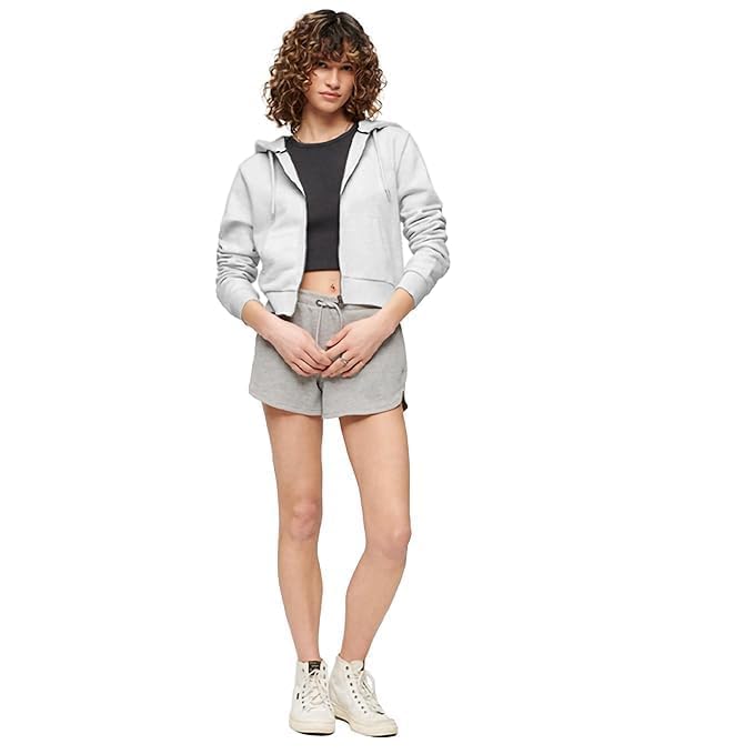 lll fashion Solid Crop Zipper Hoodie | Hooded Jacket with Long Sleeves & Pocket Winter Wear for Women's (in, Alpha, XL, Regular, White)-picture-24