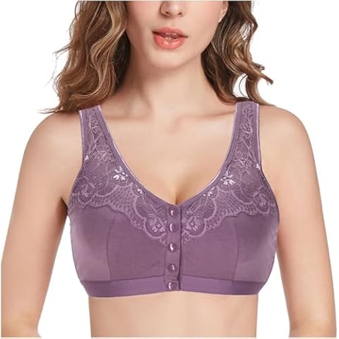 Front Closure Wireless Mastectomy Bra with Pockets Cover