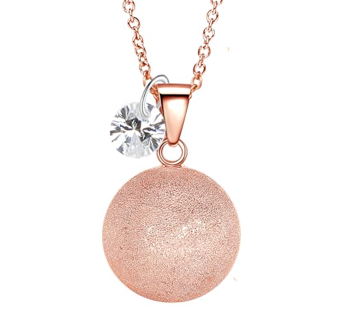 MAMIJUX Appel anges or rose satiné maman idée cadeau grossesse collier femme rappel des anges chaîne acier, TU, Acier inoxydable, Pas de gemme