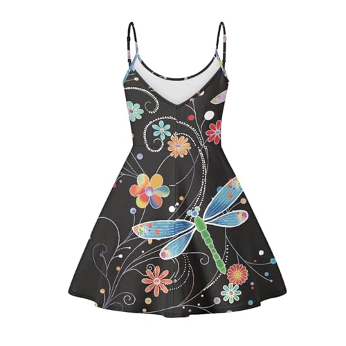 Image of Biyejit Women Casual Loose Dress Strap Long Summer Beach Swing Dress
