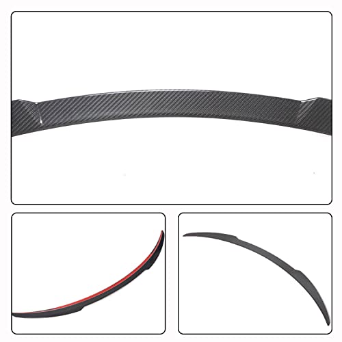 Mcarcar Kit Real Carbon Fiber Trunk Spoiler For Tesla Model Y 2020-2022 Car Spoiler Wing Performance Rear Trunk Lid Tail Car Styling Kits Gloss Black Carbon For Tesla Model Y (Style A) #TOP5