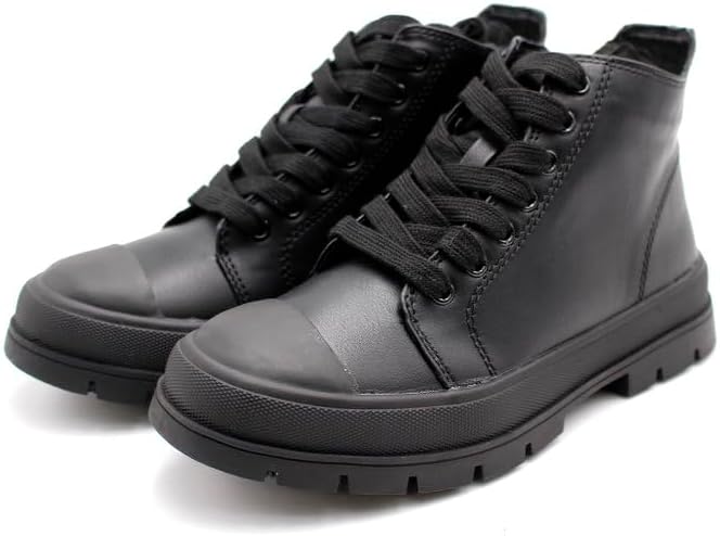Laforst Womens Skylar PU Upper Over The Ankle Lace Up Bootie