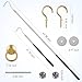 Attic Ladder Pull System Kit - Attic Pull Down System Hook Set Replacement for Cord Ropes with 60 Inch Extension Pole and Copper Storage Hook Handle Parts Tool