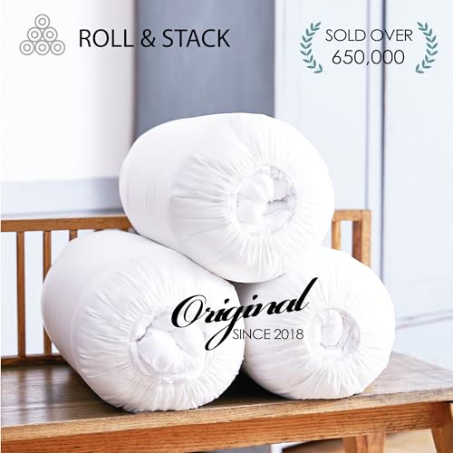 Roll&Stack ロールアンドスタック ふとん収納袋, 衣類収納袋 - S (15L) White X 2