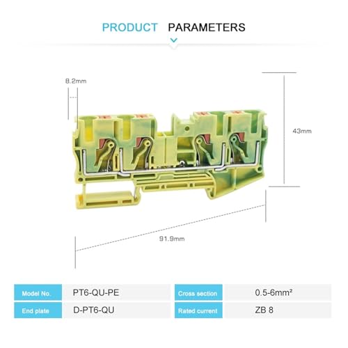 Conector cables amarillos/verdes eléctricos para evitar derivaciones 6