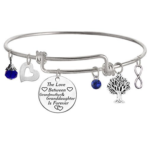 Image of The Love between Grandmother and Granddaughter is Forever Bracelet