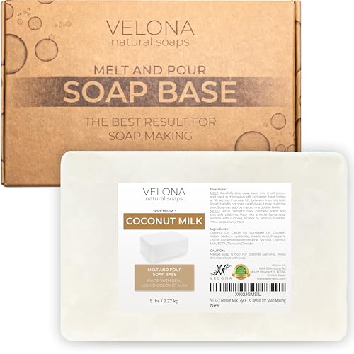 2,2 kg – Base de sabão de glicerina de leite de coco da Velona | ...