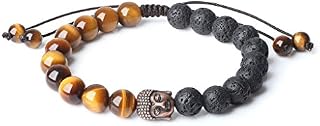 COAI Mens Womens Buddha Head Prayer Stone Beaded Bracelet